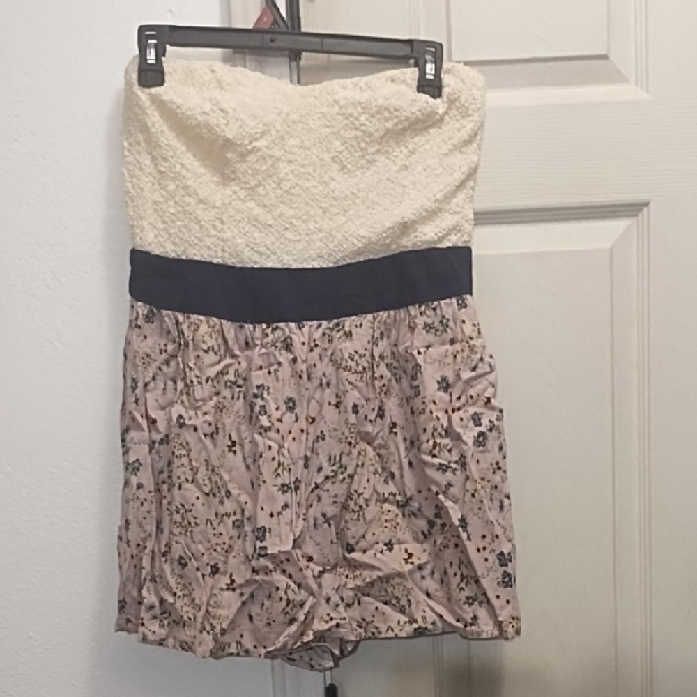 Pins & Needles Floral Strapless Romper Skort